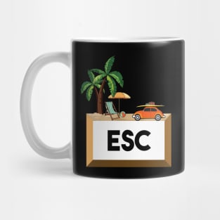 Esc Vacation Escape Key Professional Programmer Mug